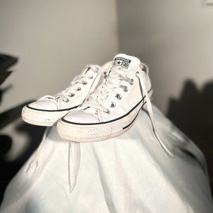 Converse Chuck Taylor All Stars White Leather Low Top Sneakers Size 7.5 Women's